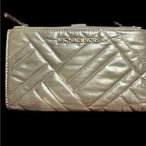 Michael Kors Gold Quilted Wallet